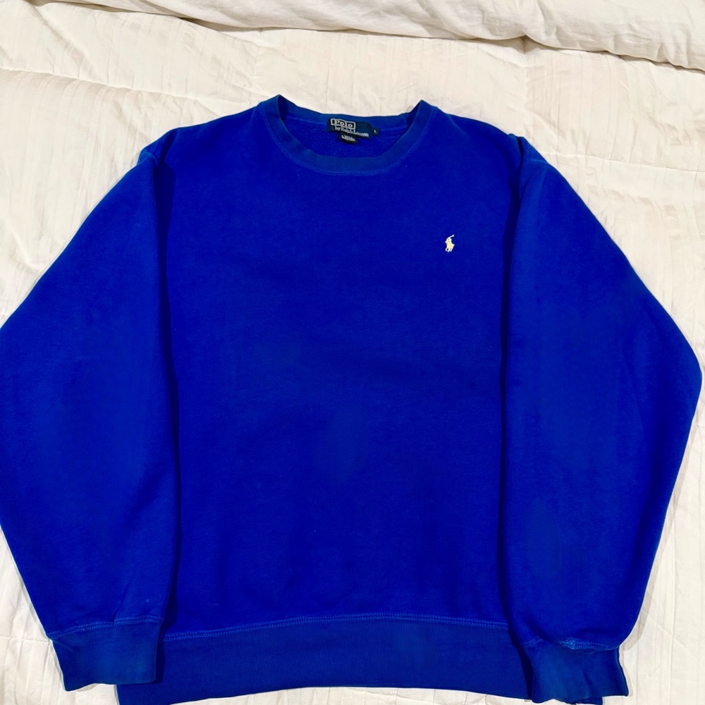 Ralph Lauren Men's Royal Blue Crewneck Sweater